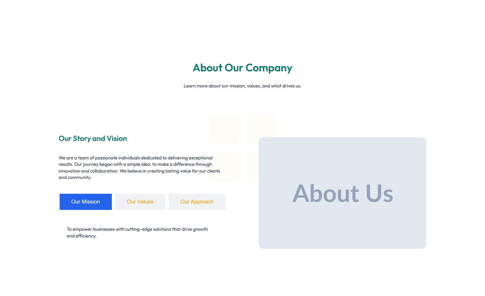 Split About with Text and CTA Left and Image Right 5 - Elementor component