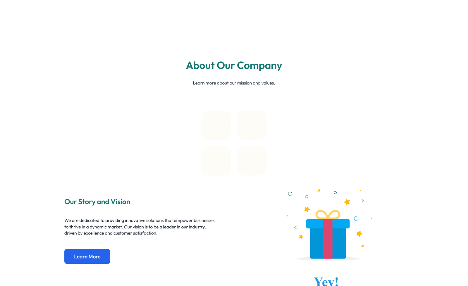 Screenshot of Split About with Image Left and Text and Icon-list Right 6 - Elementor About Sections component
