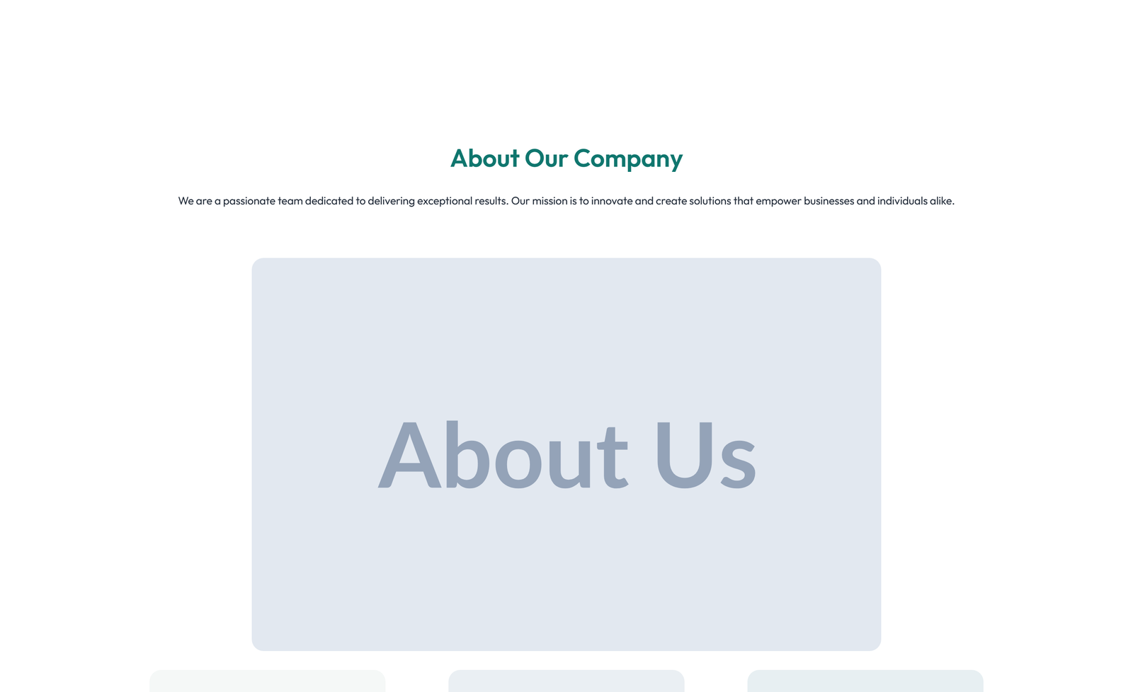 Centered About with Image, Counter Stats Row 8 - Elementor component
