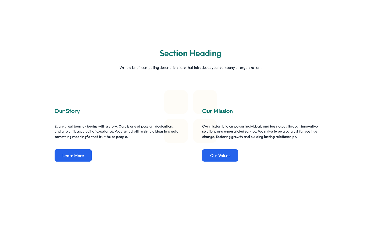 Screenshot of Split About with Text and CTA Left and Image Right 19 - Elementor About Sections component