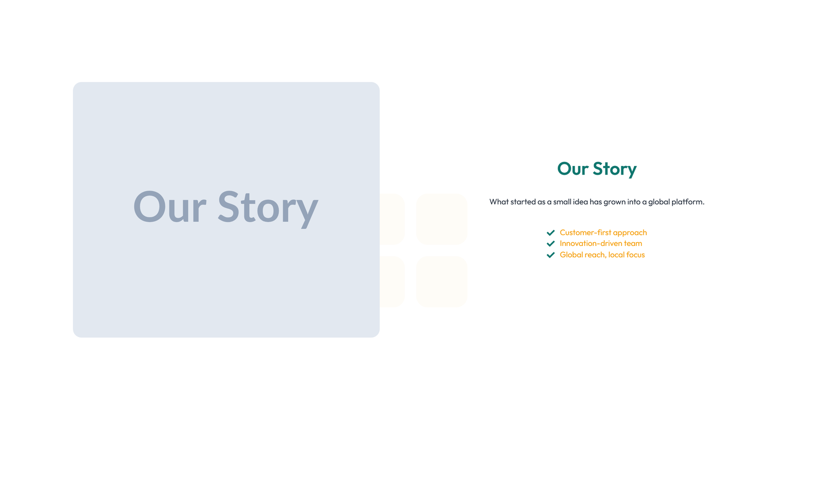 Split About with Image Left and Text and Icon-list Right 78 - Elementor component