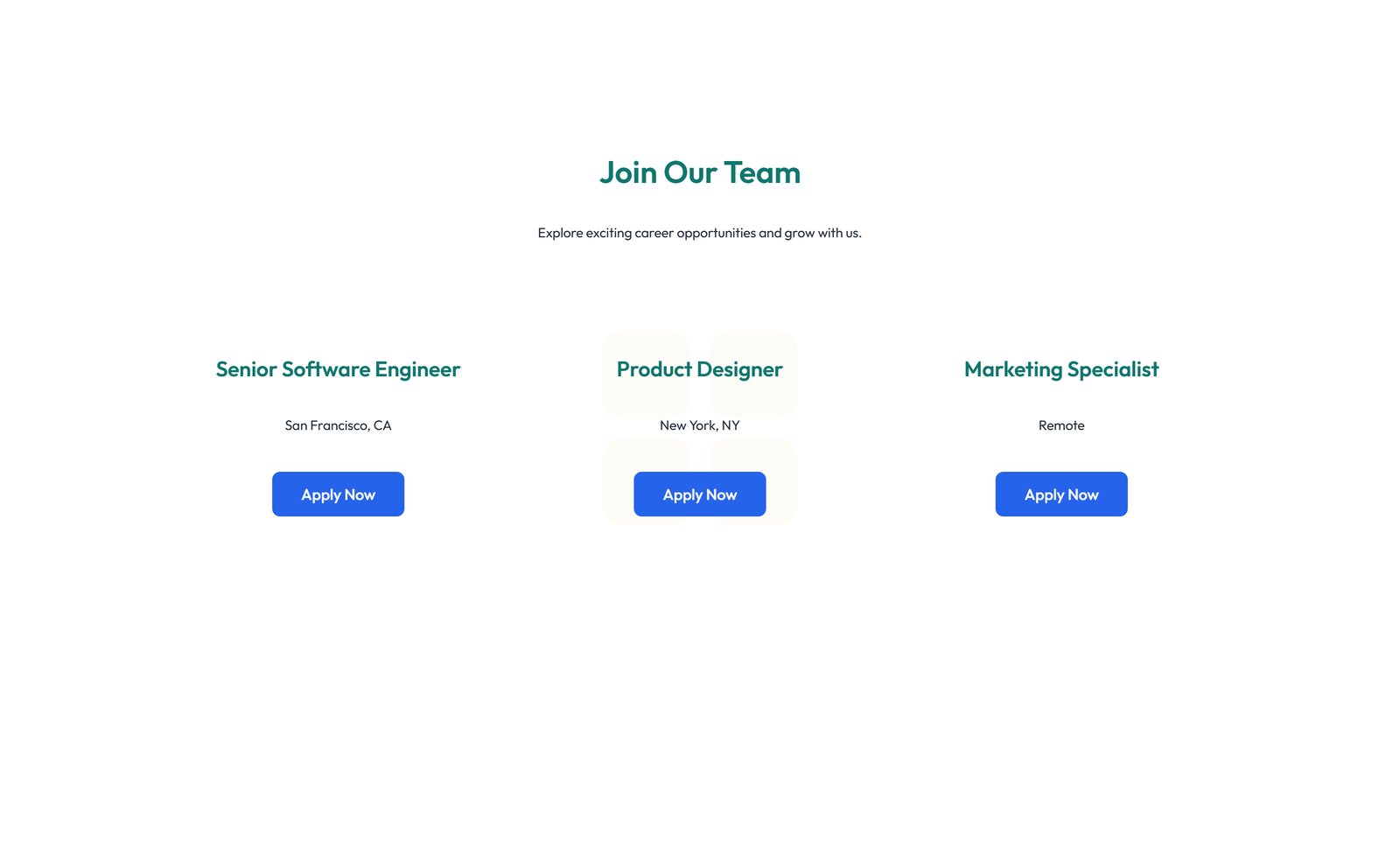 Screenshot of Careers Layout Style 1 - Elementor Careers / Jobs component