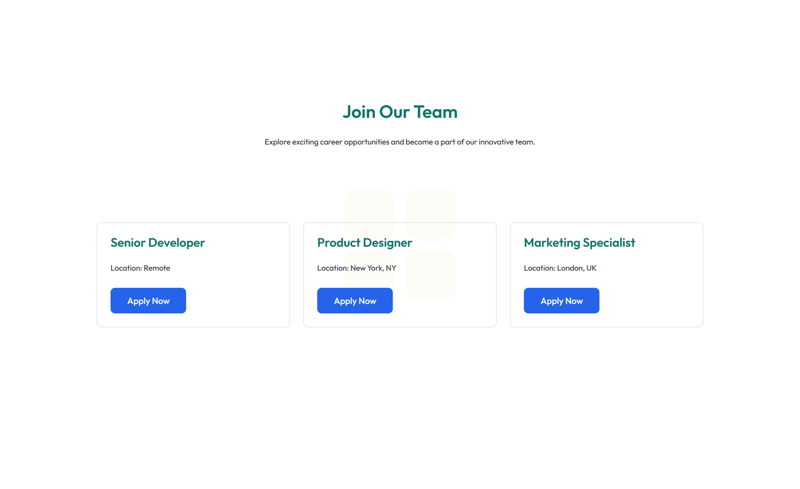 Screenshot of Careers Layout Style 1 2 - Elementor Careers / Jobs component