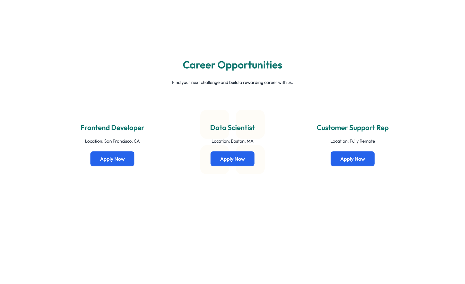 Screenshot of Careers Layout Style 3 3 - Elementor Careers / Jobs component