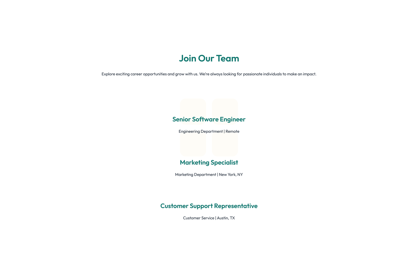 Screenshot of Careers Layout Style 4 5 - Elementor Careers / Jobs component