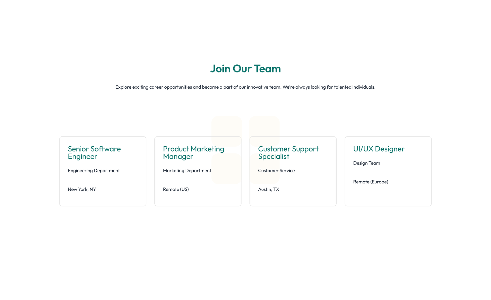 Screenshot of Careers Layout Style 6 5 - Elementor Careers / Jobs component