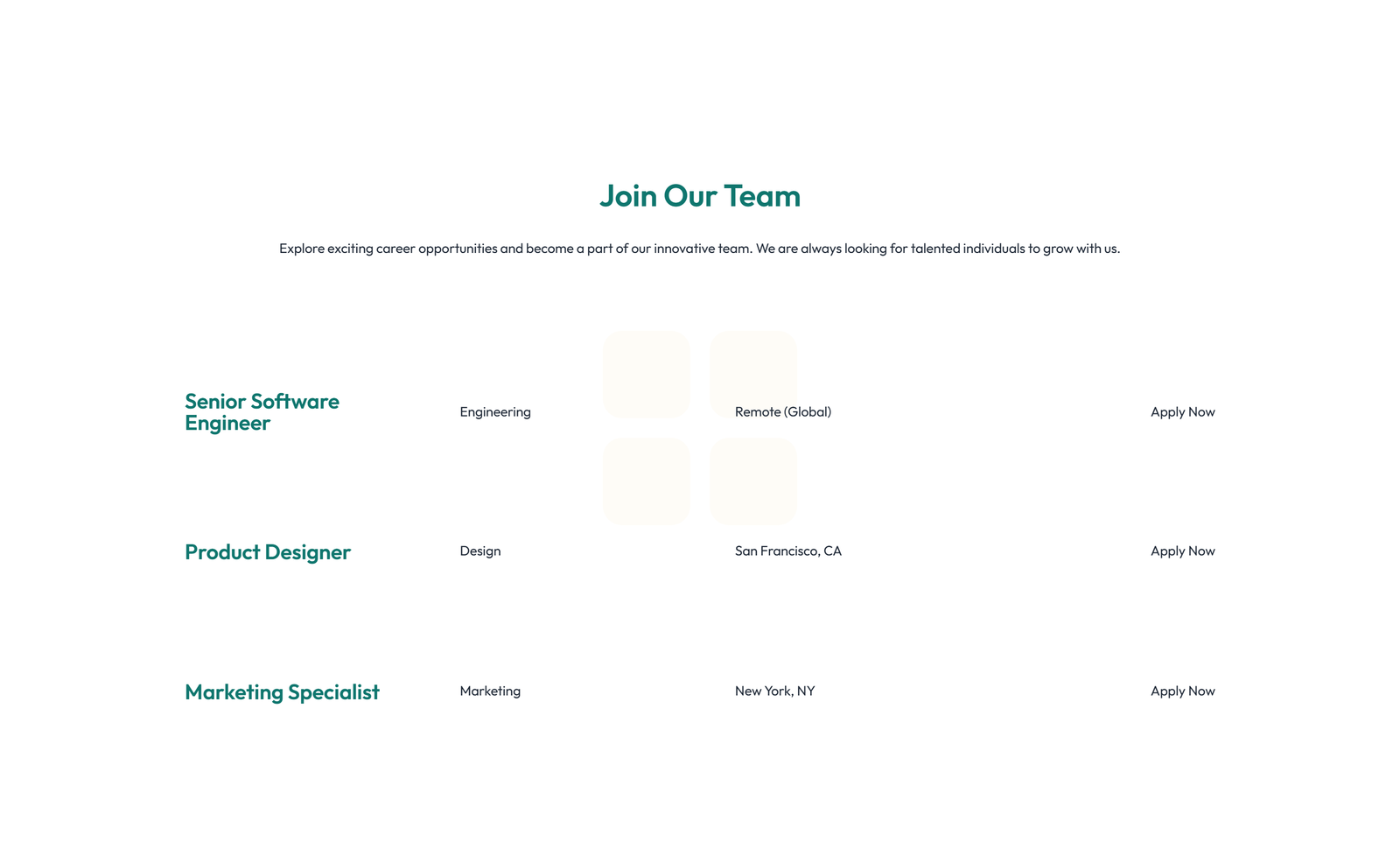 Screenshot of Careers Layout Style 4 7 - Elementor Careers / Jobs component