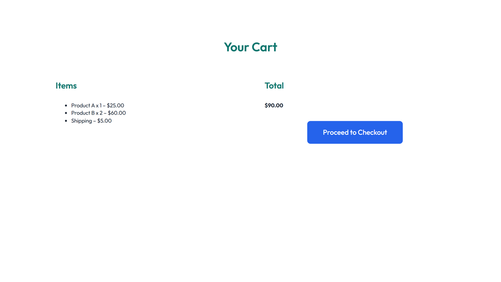 Screenshot of Cart and Checkout Design 2 2 - Elementor Cart & Checkout component
