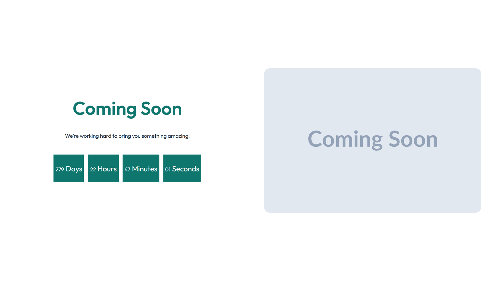 Coming Soon Design 5 4 - Elementor component