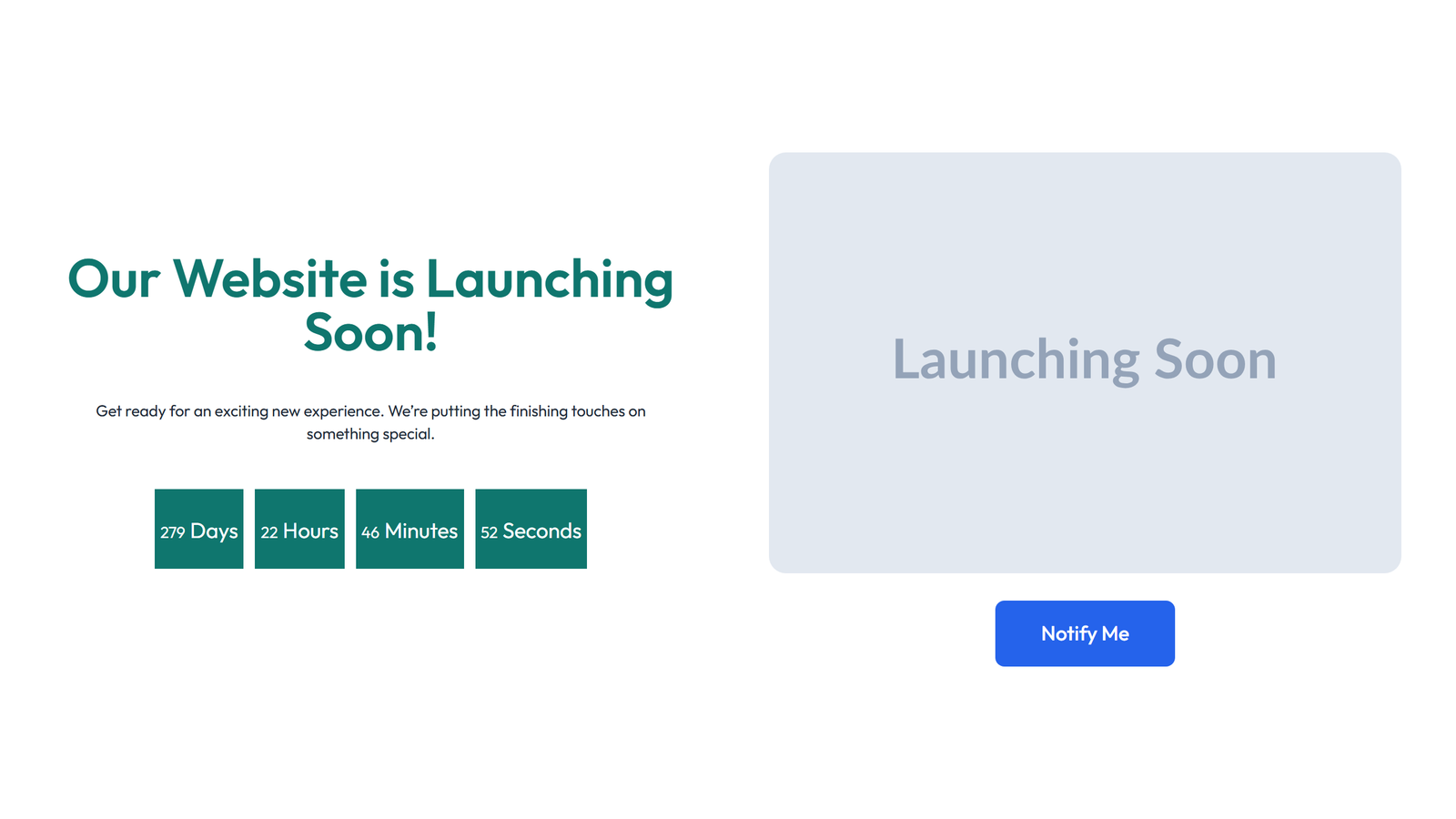 Coming Soon Design 6 4 - Elementor component