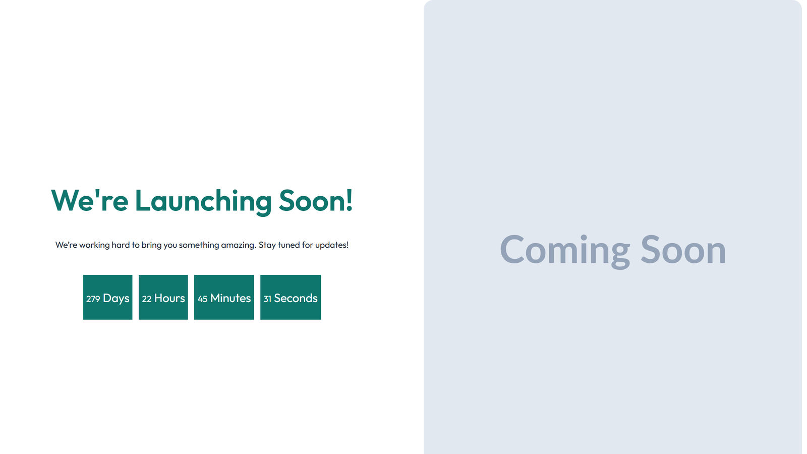 Coming Soon Design 2 6 - Elementor component