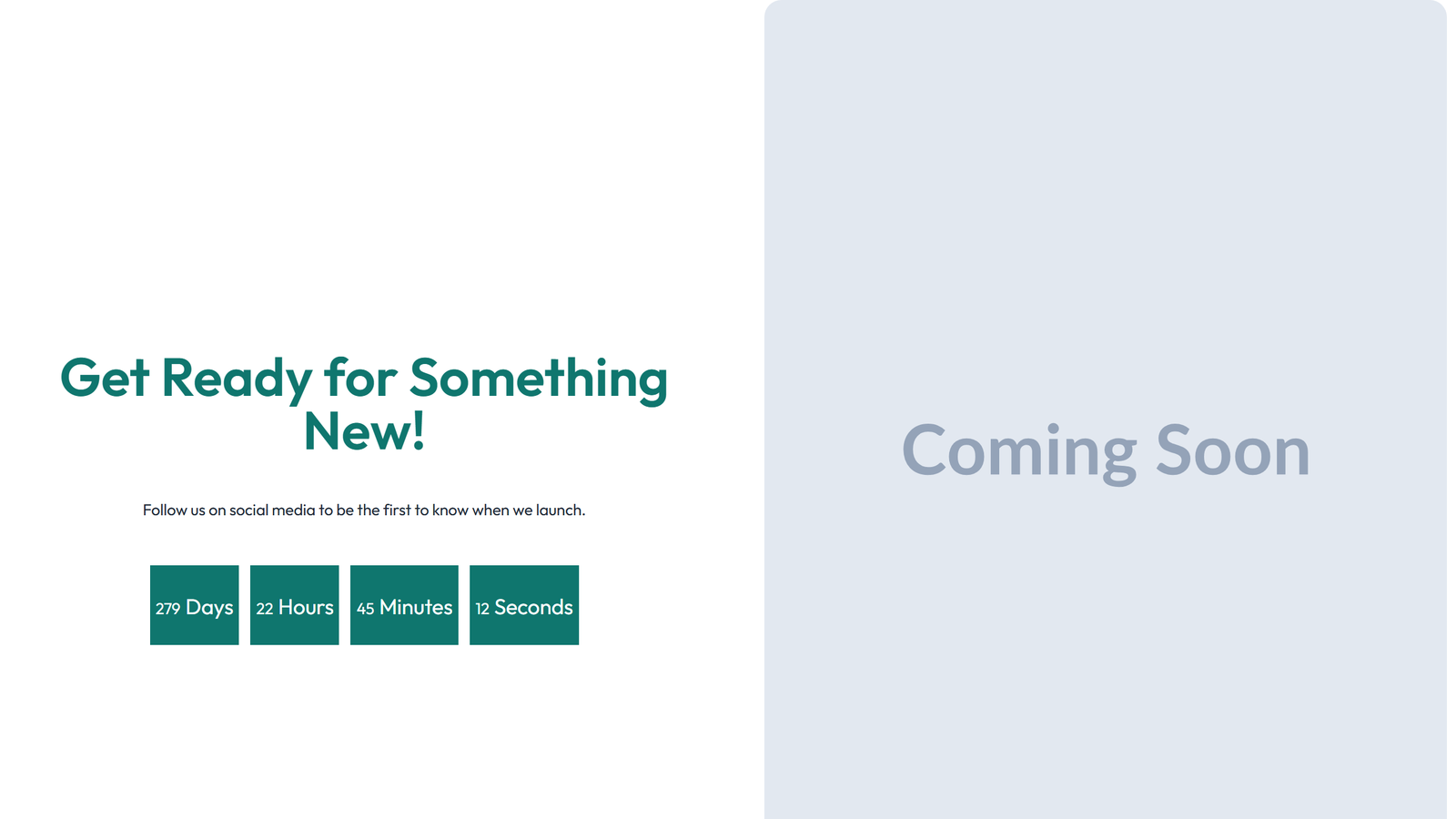 Coming Soon Design 4 6 - Elementor component