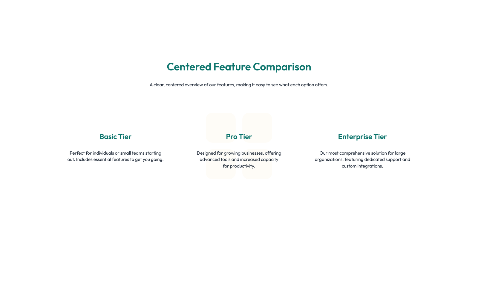 Screenshot of Comparison Layout Style 4 5 - Elementor Comparison Tables component