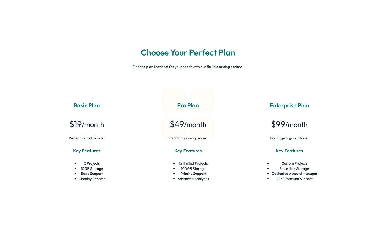Screenshot of Comparison Layout Style 1 7 - Elementor Comparison Tables component
