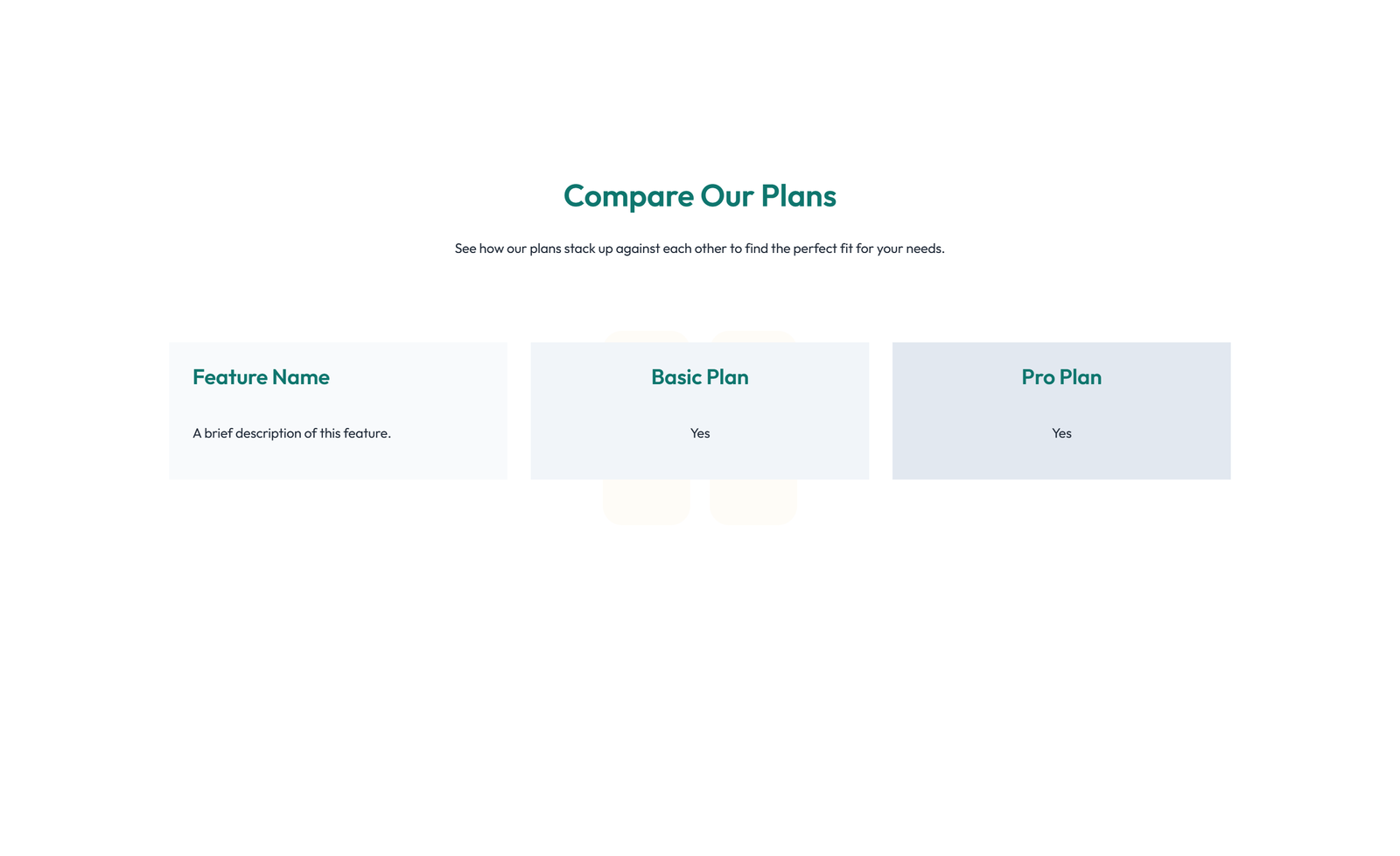 Screenshot of Comparison Layout Style 1 8 - Elementor Comparison Tables component
