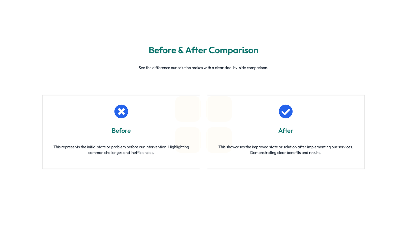 Screenshot of Comparison Layout Style 1 9 - Elementor Comparison Tables component