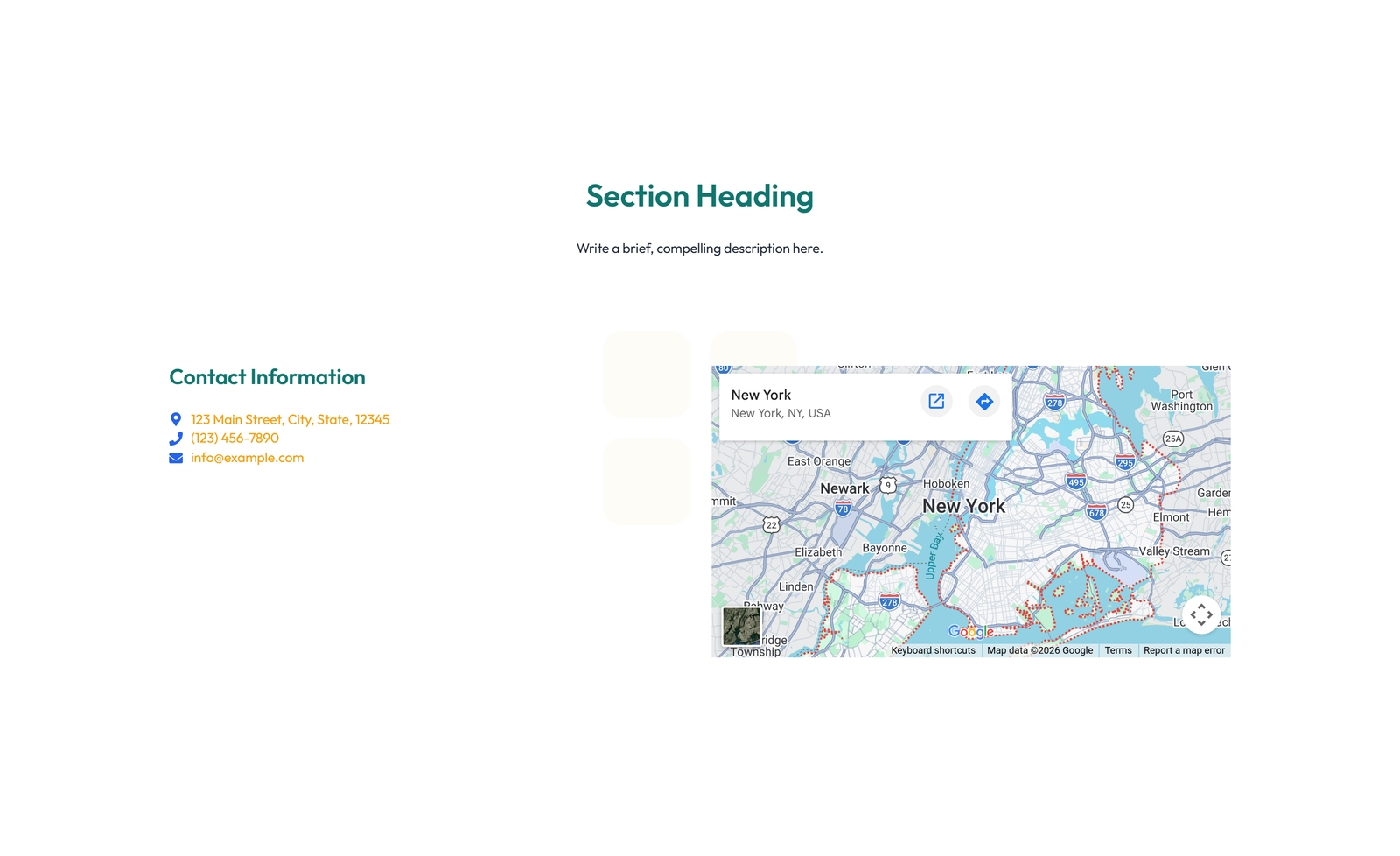 Split Contact with Info Left and Image Right 2 - Elementor component