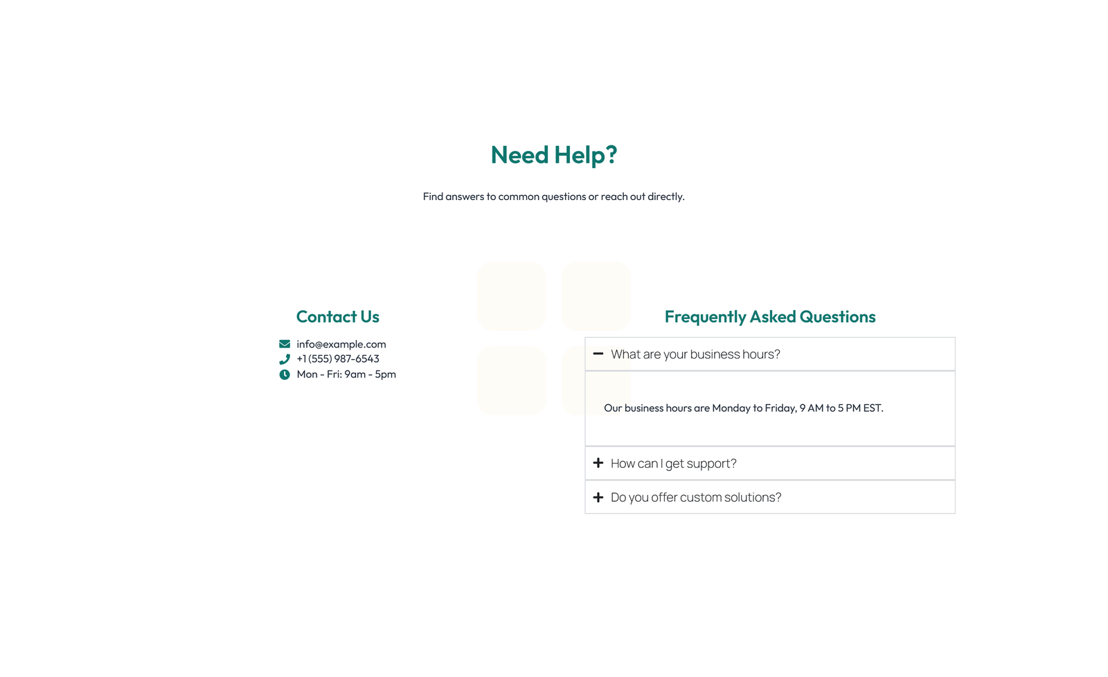 Screenshot of Split Contact with Info Left and Form Right 20 - Elementor Contact Sections component