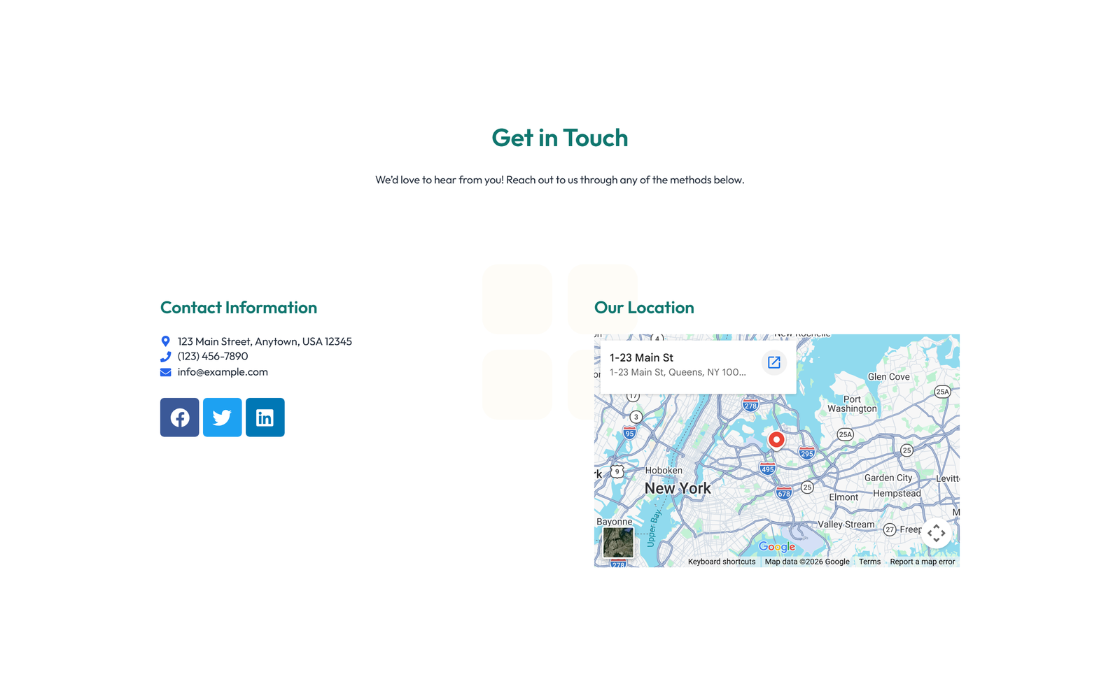Split Contact with Info Left and Form Right 22 - Elementor component