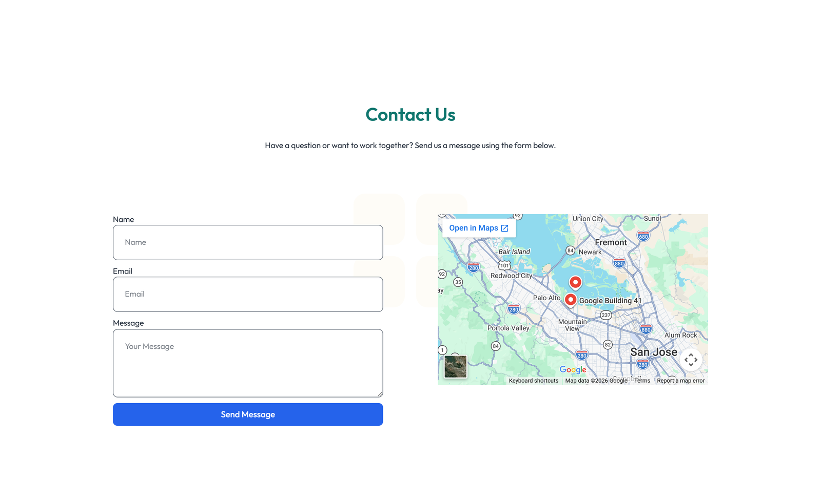 Centered Contact with Form, Info Below 29 - Elementor component