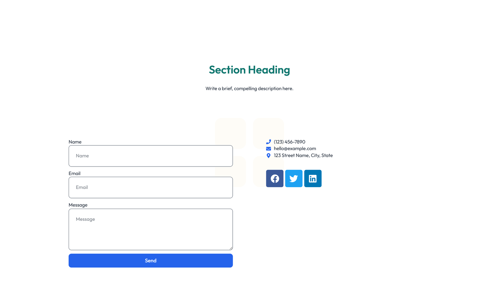 Screenshot of Split Contact with Info Left and Form Right 37 - Elementor Contact Sections component