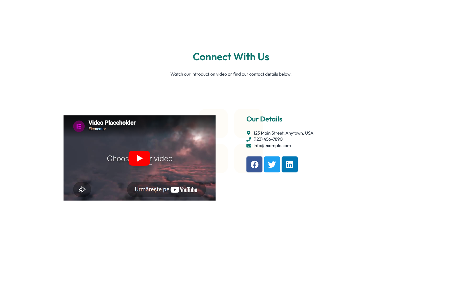 Split Contact with Info Left and Form Right 38 - Elementor component