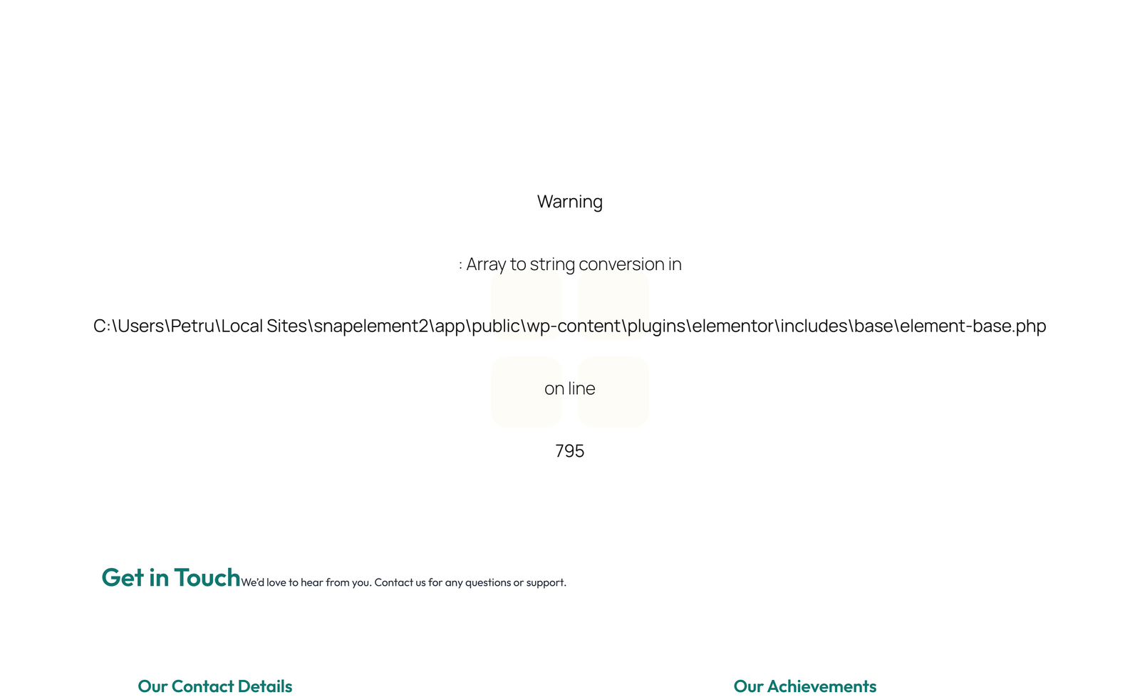 Screenshot of Split Contact with Info and Social Left and Map Right 55 - Elementor Contact Sections component