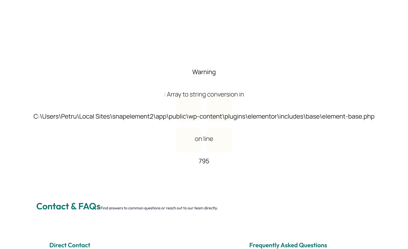 Screenshot of Split Contact with Info Left and Form Right 55 - Elementor Contact Sections component