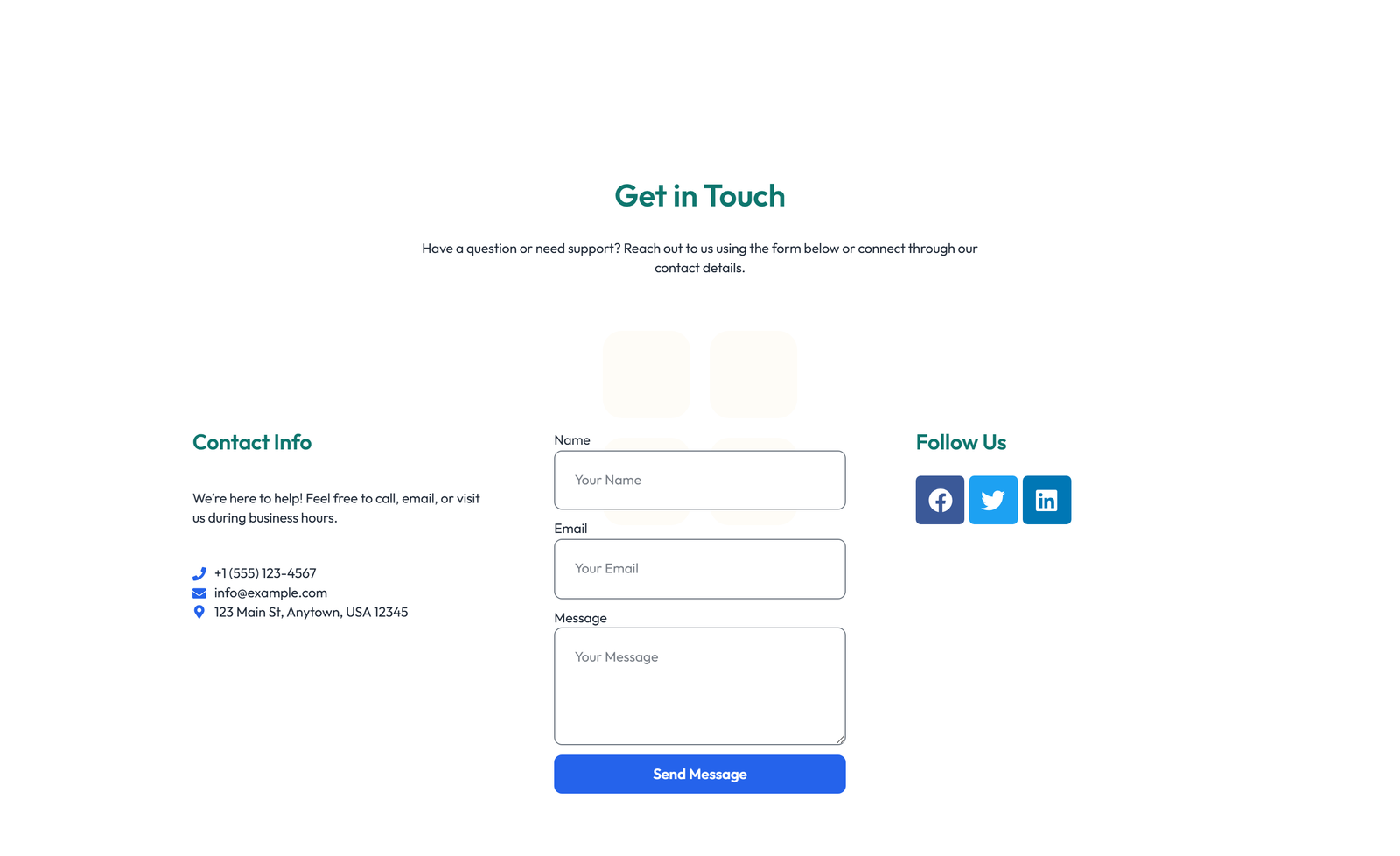 Screenshot of Split Contact with Info Left and Form Right 62 - Elementor Contact Sections component