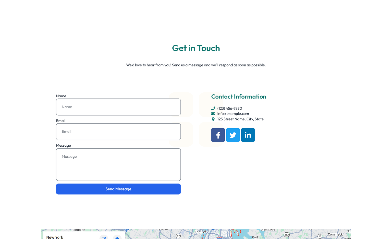 Split Contact with Info Left and Image Right 64 - Elementor component