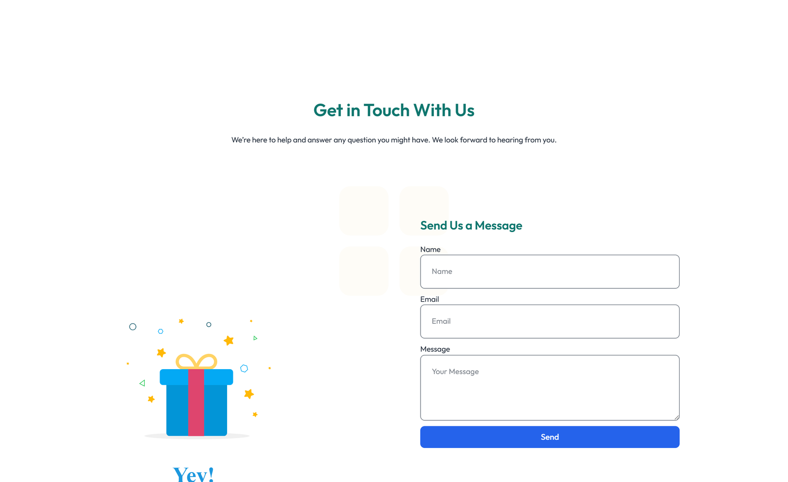 Screenshot of Split Contact with Info Left and Image Right 69 - Elementor Contact Sections component