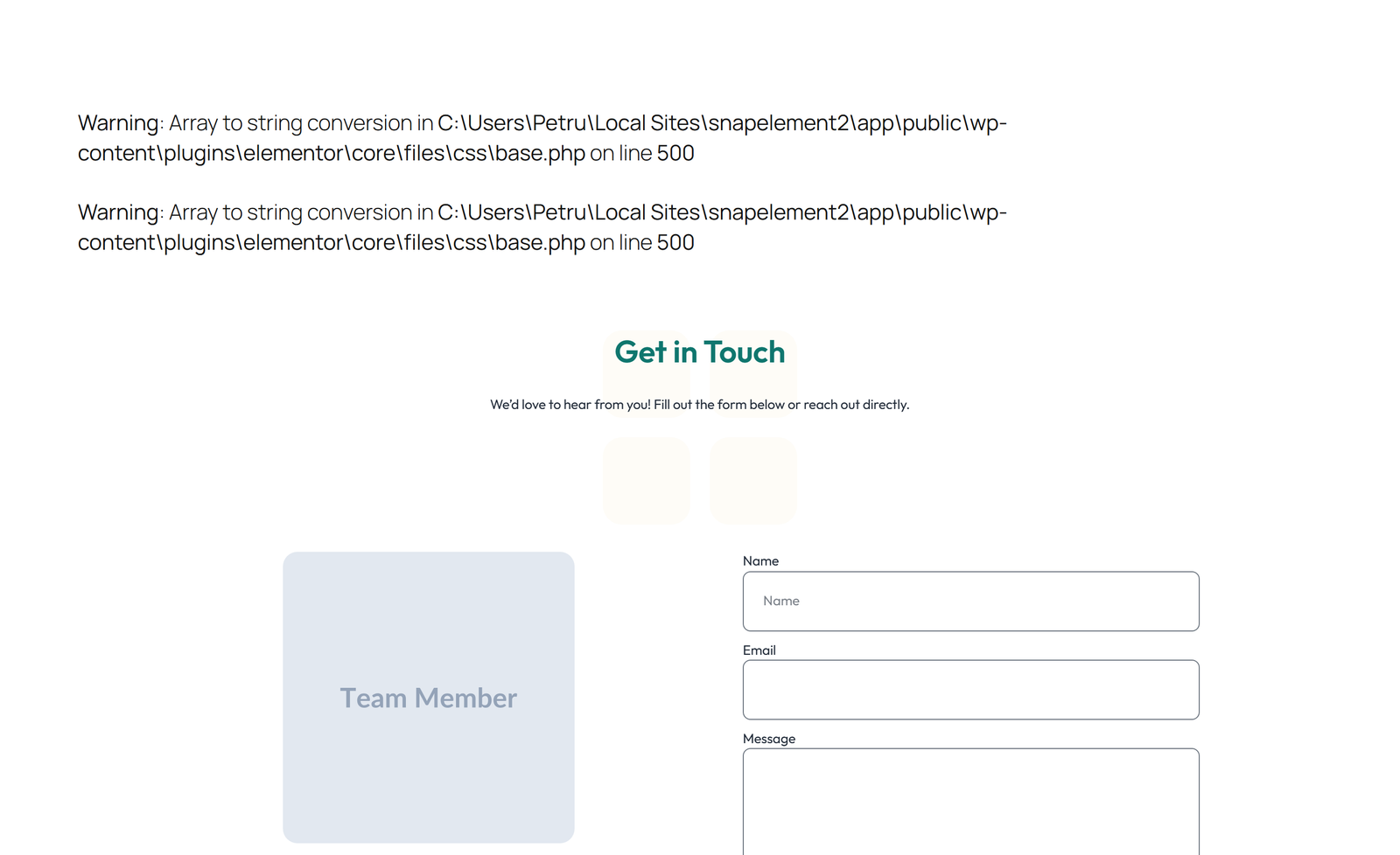 Split Contact with Info Left and Form Right 74 - Elementor component