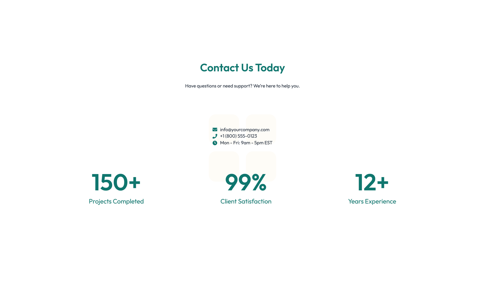 Screenshot of Split Contact with Info and Social Left and Map Right 80 - Elementor Contact Sections component