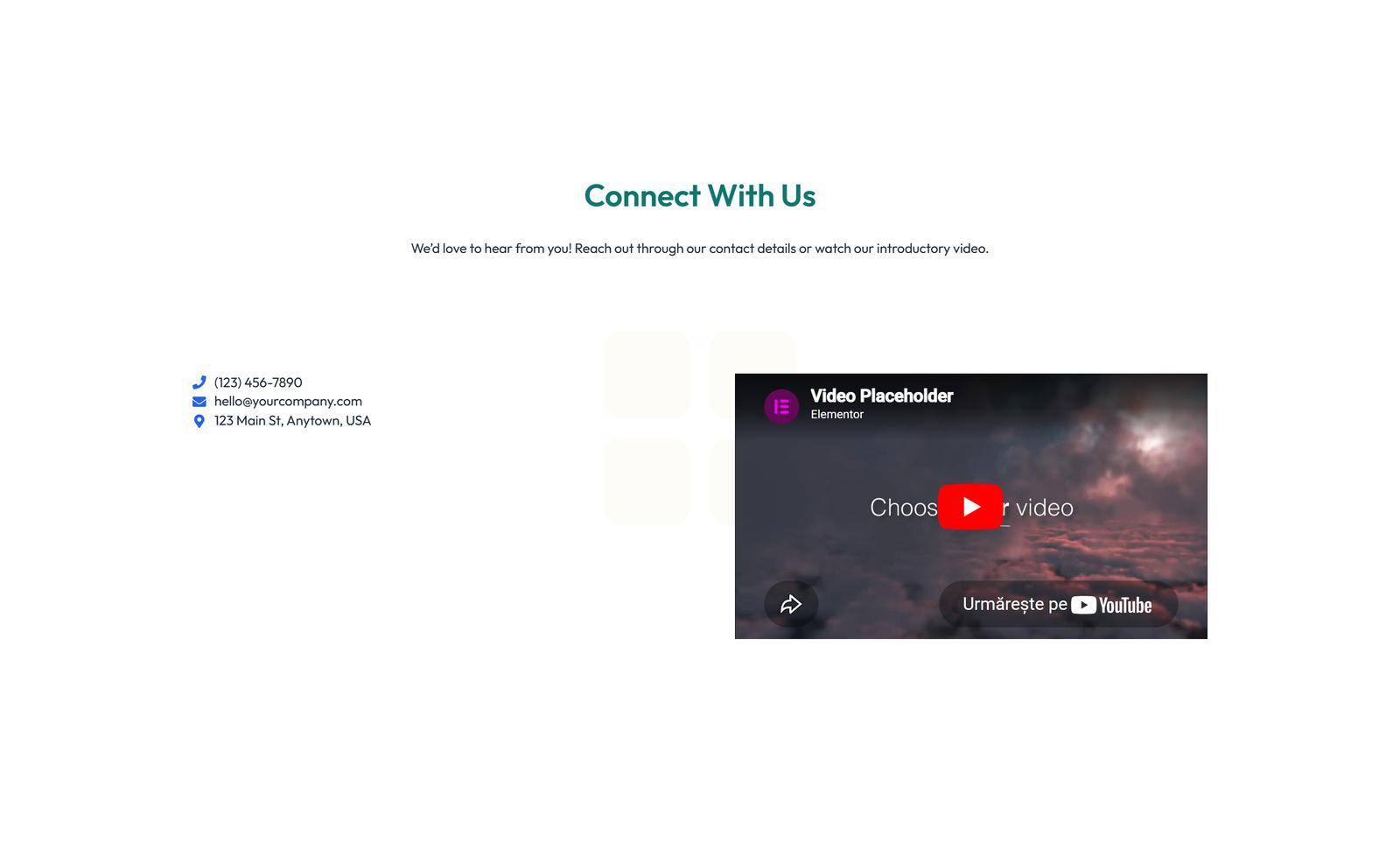 Split Contact with Info Left and Image Right 80 - Elementor component