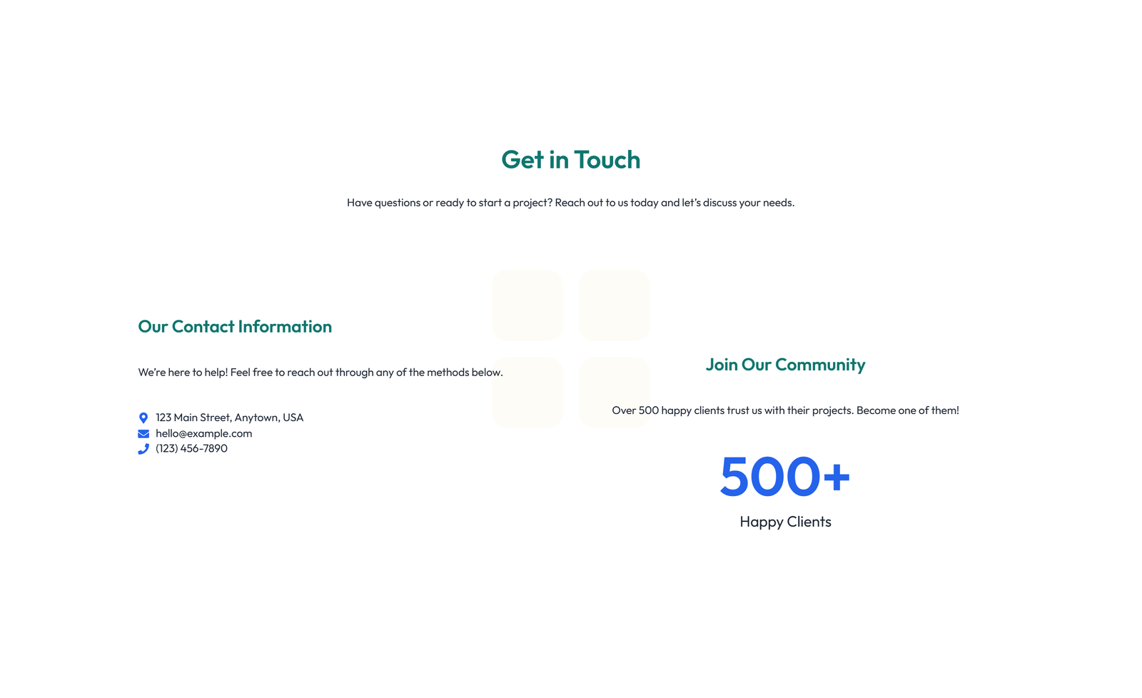 Screenshot of Split Contact with Info and Social Left and Map Right 85 - Elementor Contact Sections component