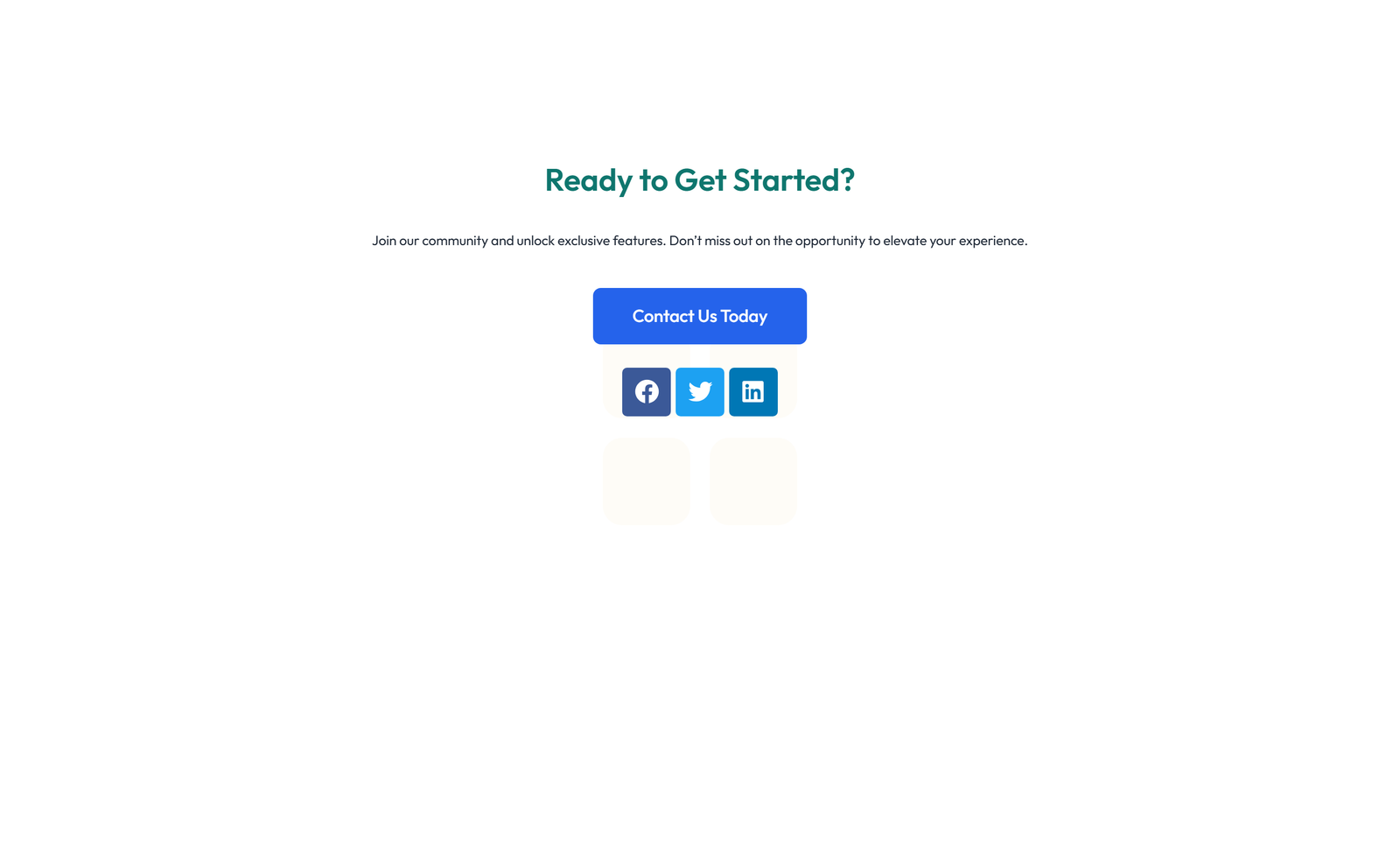 Screenshot of Centered Call to Action with Heading, Two CTA Buttons 2 - Elementor CTA Sections component