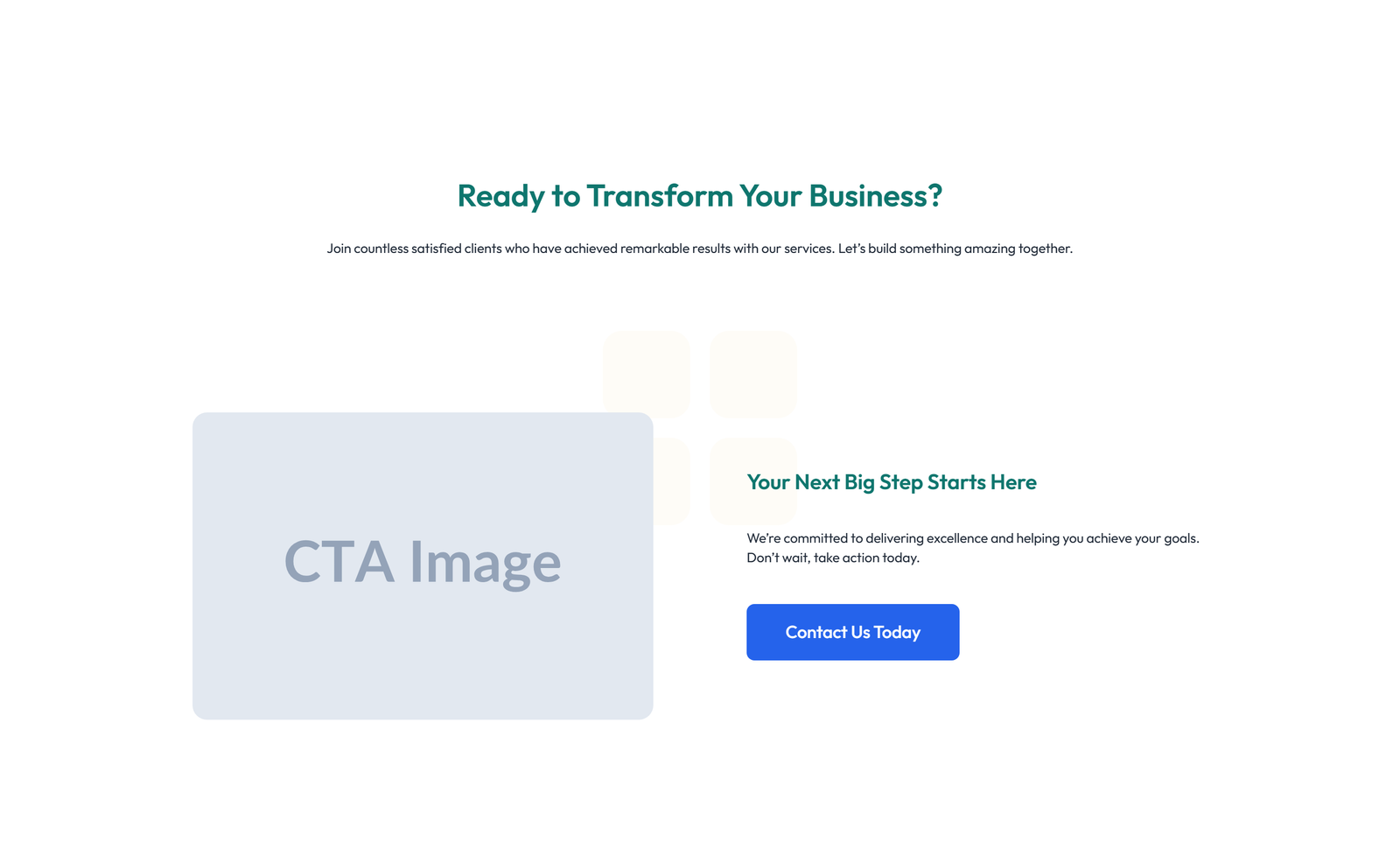 Centered Call to Action with Heading, Subtitle, CTA 13 - Elementor component