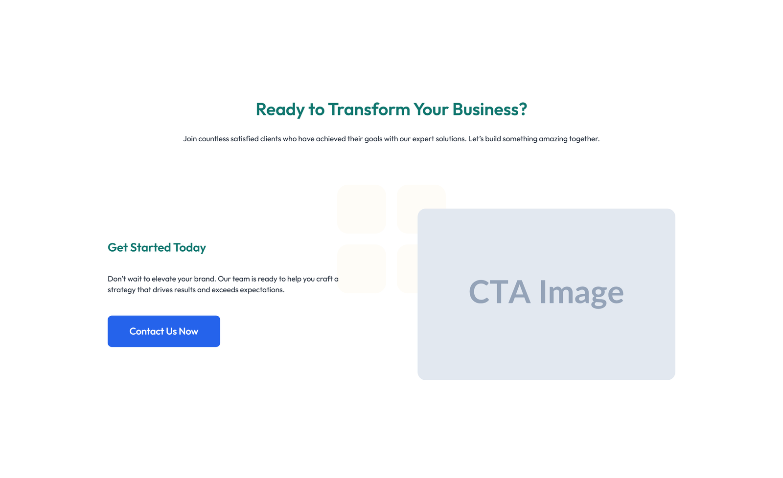 Split Call to Action with Text and Benefits List and 15 - Elementor component
