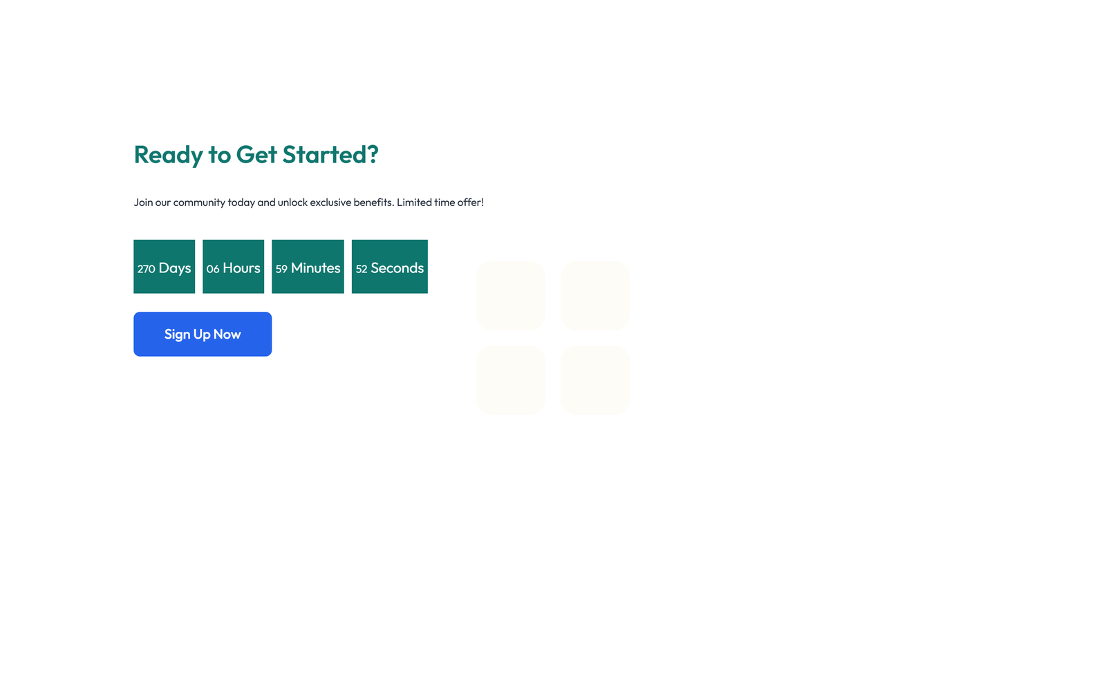 Screenshot of Split Call to Action with Text Left and Image Right 18 - Elementor CTA Sections component