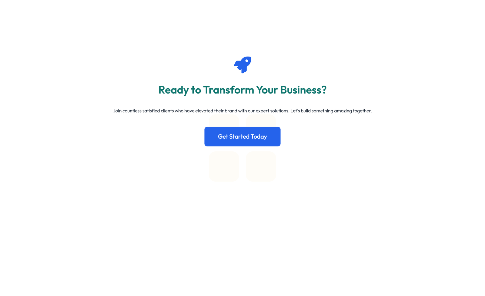 Screenshot of Centered Call to Action with Heading, Subtitle, CTA 21 - Elementor CTA Sections component