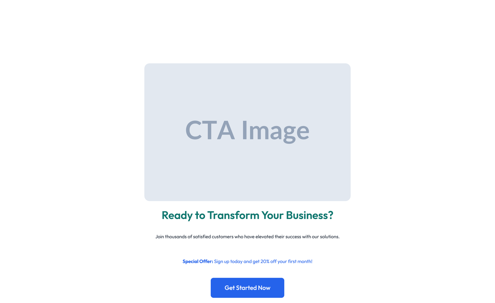 Split Call to Action with Text Left and Image Right 31 - Elementor component