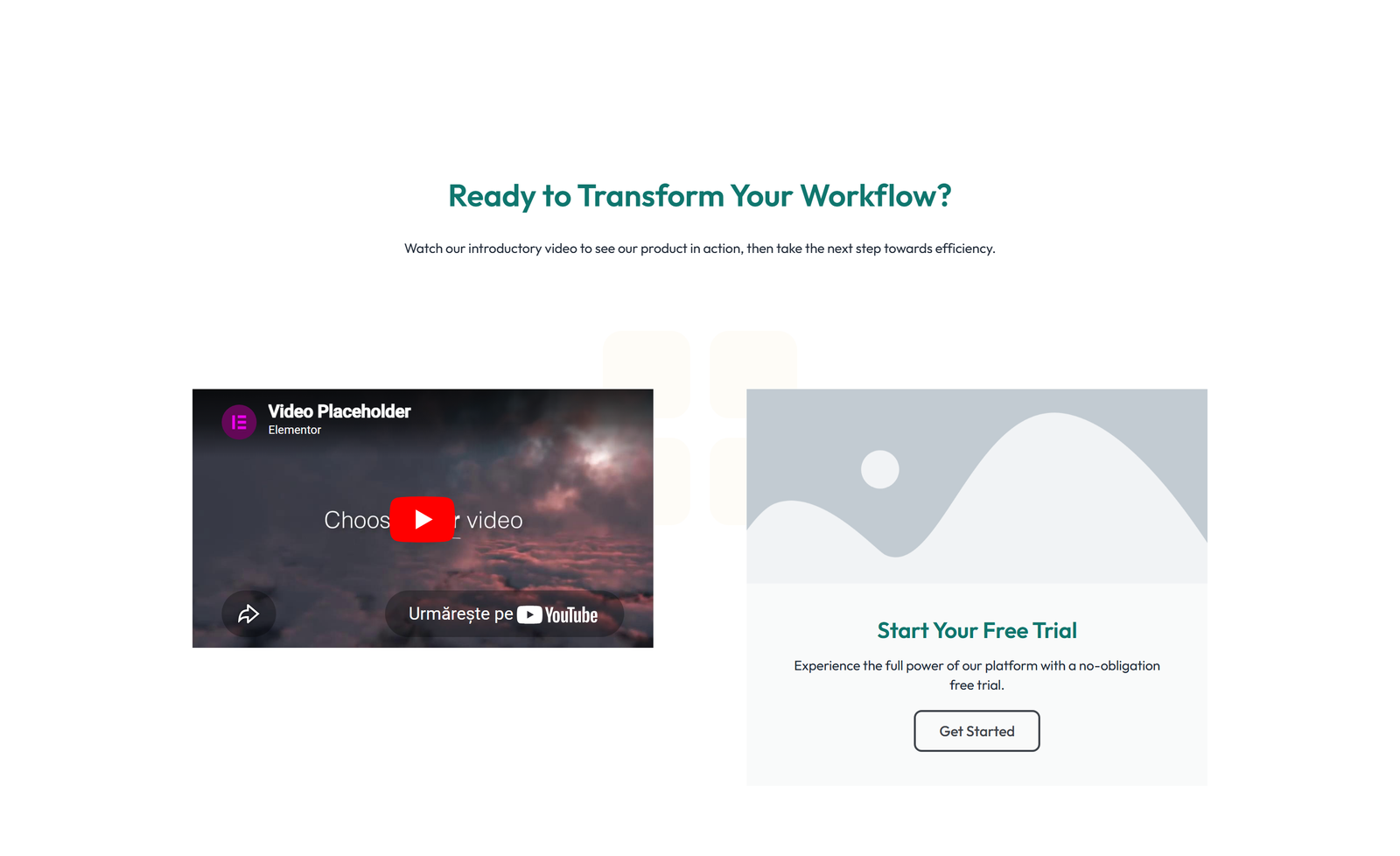 Screenshot of Call to Action with Bar: Icon, Text, CTA 35 - Elementor CTA Sections component