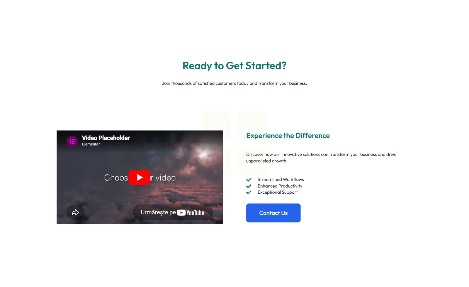 Centered Call to Action with Heading, Subtitle, CTA, Note 35 - Elementor component