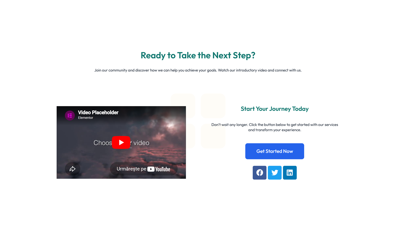 Split Call to Action with Text and Benefits List and 35 - Elementor component