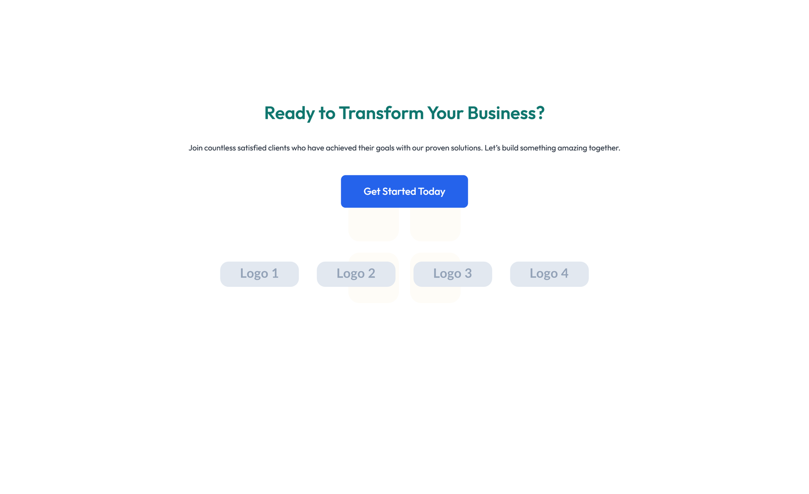 Screenshot of Centered Call to Action with Heading, Subtitle, CTA 36 - Elementor CTA Sections component