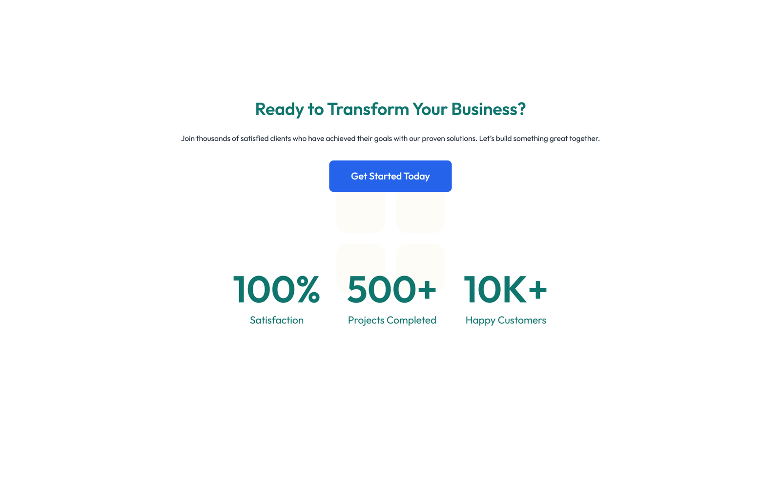 Screenshot of Centered Call to Action with Heading, Subtitle, CTA, Note 36 - Elementor CTA Sections component