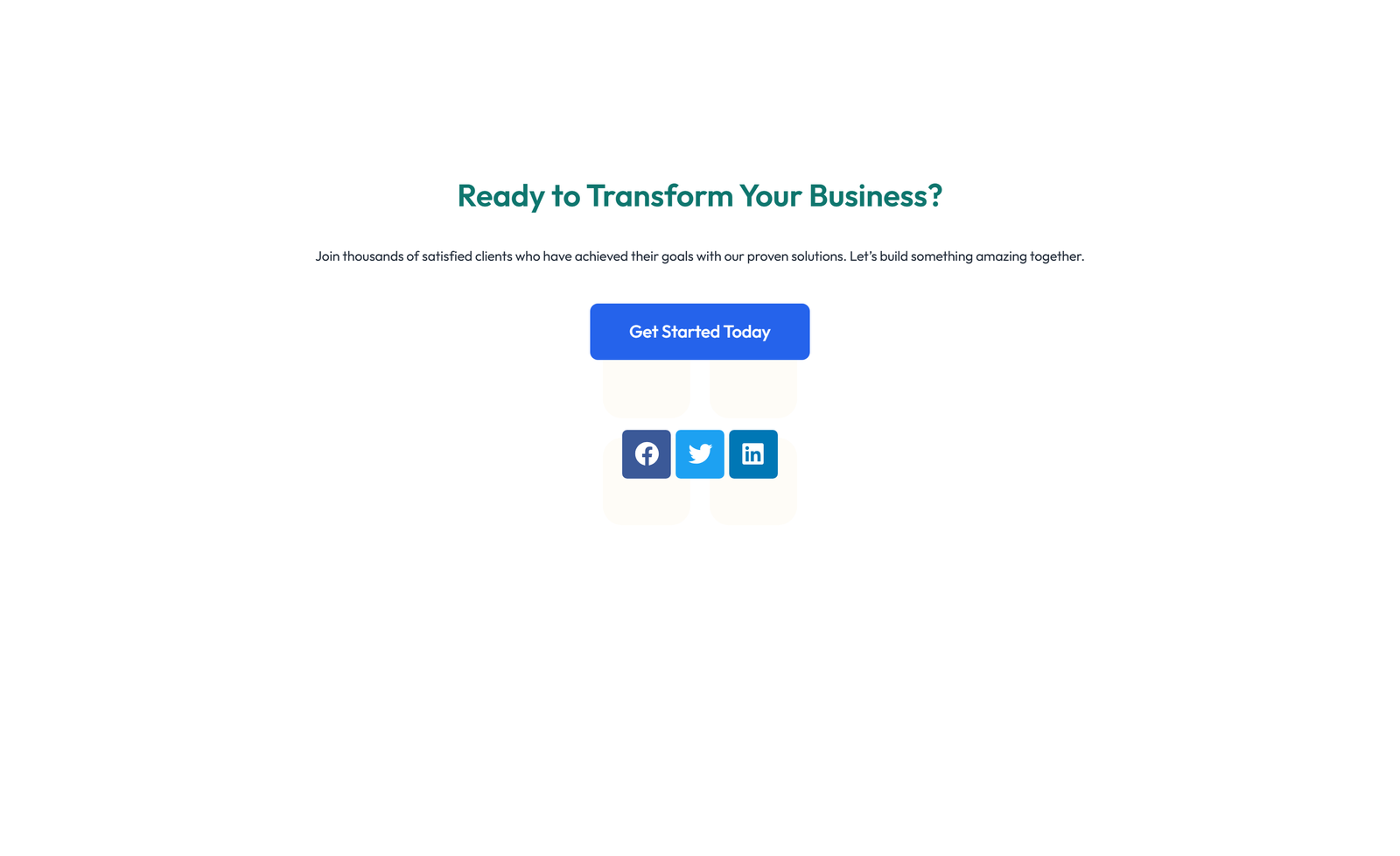 Screenshot of Centered Call to Action with Heading, Two CTA Buttons 37 - Elementor CTA Sections component