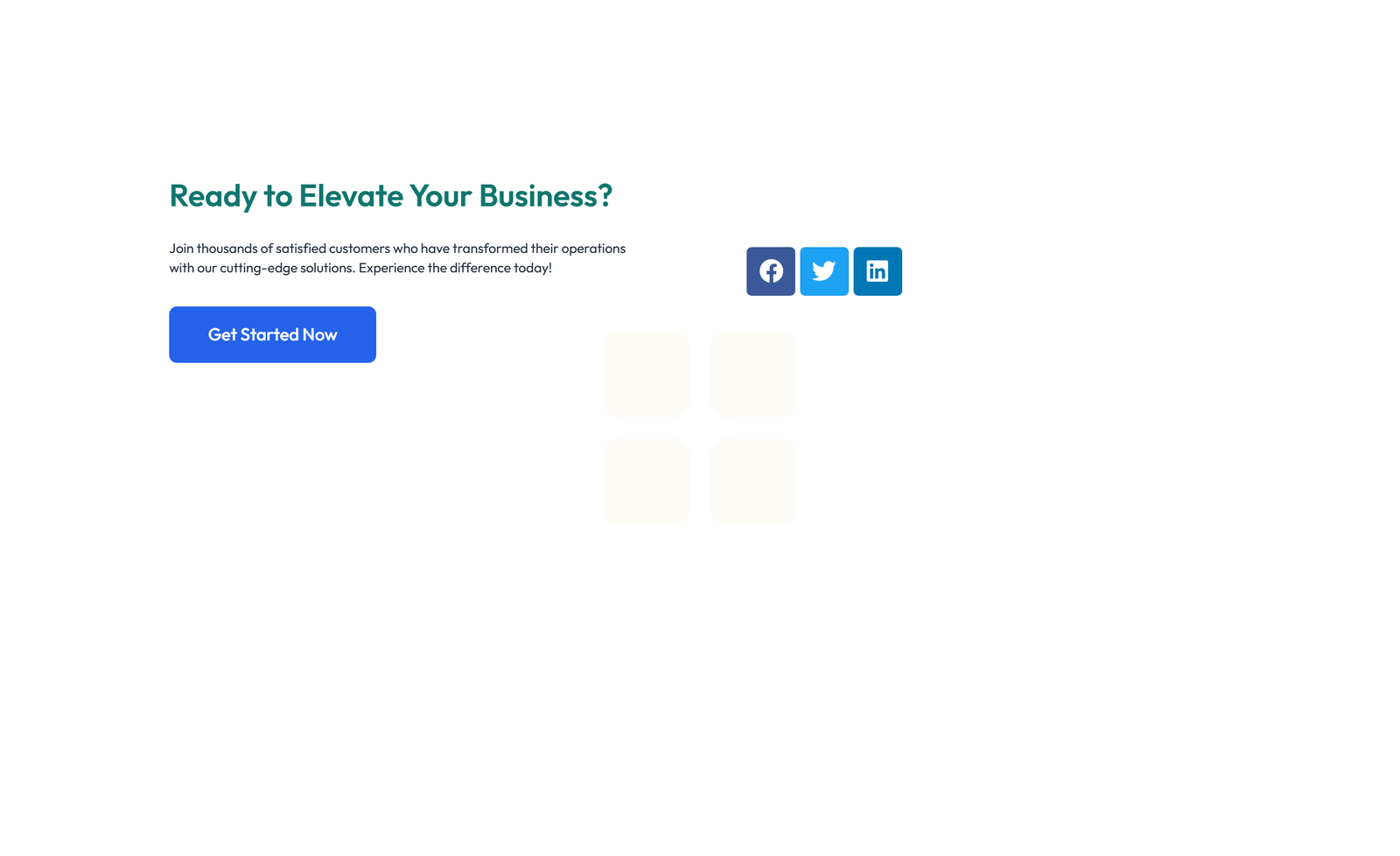 Screenshot of Centered Call to Action with Heading, Two CTA Buttons 42 - Elementor CTA Sections component