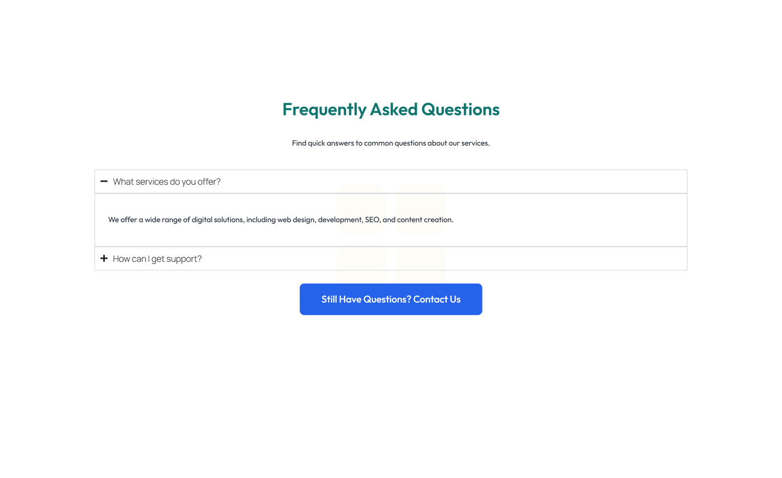 Screenshot of Centered Call to Action with Heading, Subtitle, CTA 46 - Elementor CTA Sections component