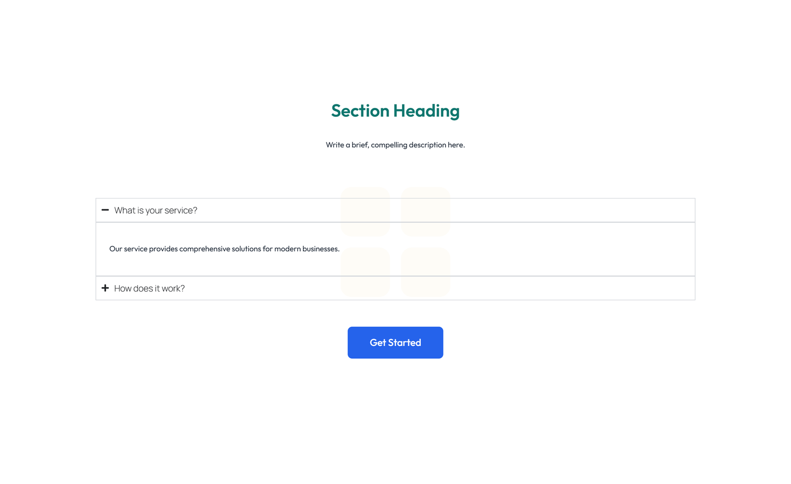 Screenshot of Centered Call to Action with Heading, Subtitle, CTA, Note 46 - Elementor CTA Sections component